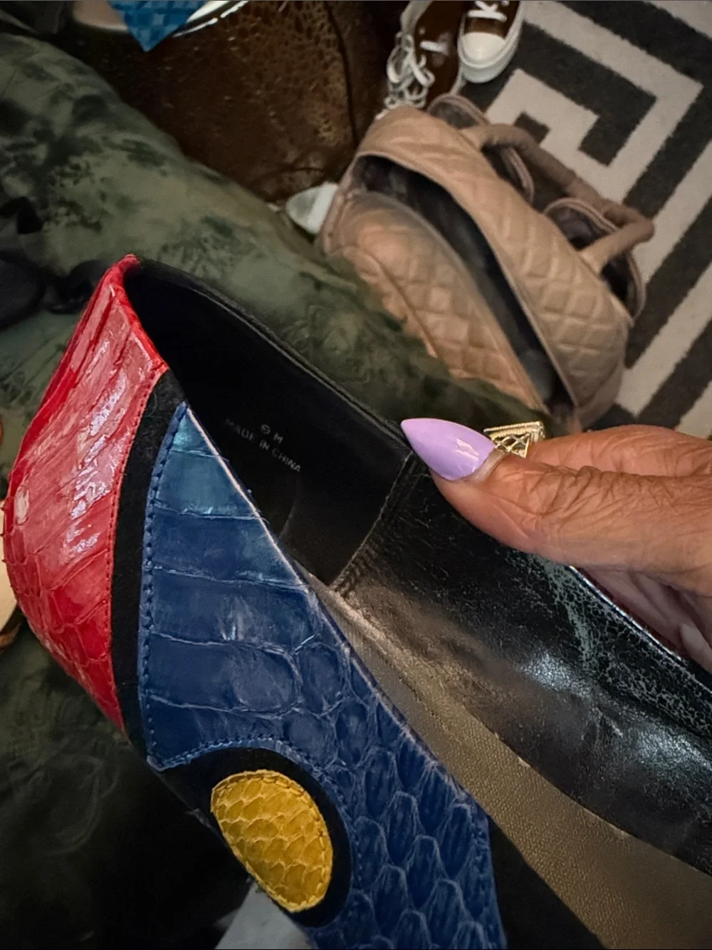 Vintage J. Renee Abstract flats size 9